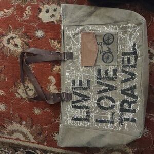 Huge canvas tote/duffle bag